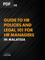 Guide To HR Policies and Legal 101 For HR Managers in M'sia