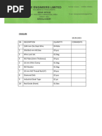 Chemical Store Retrofitting Work Challan