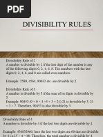 Divisibility Rules