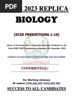 Kcse 2023 Biology Replica Exams