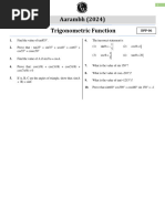 Trigonometric Functions - DPP 06 (Of Lecture 08) - (Aarambh 2024)