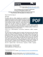 Cadenas Migratorias en La Diaspora de Las Travestistrans Sudamericanas Residentes Del Area Metropolitana de Buenos Aires