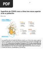 ONU-Habitat - Superficie de CDMX Crece A Ritmo Tres Veces Superior Al de Su Población