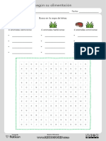 Sopa de Letras Animales Alimentacion