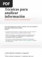 Técnicas para Analizar Información