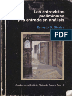 Sinatra, E. 2002. Las Entrevistas Preliminares y La Entrada en Análisis