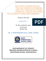 XII Physics Investigatory Project To Study The Factor On Which The Self-Inductance of A Coil Depends (2) Final