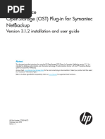 HP StoreOnce OST Plug in 3.1.2 For NBU User Guide