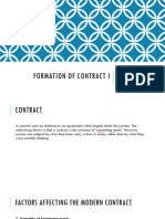 Formation of Contract - Part I (ACCA LW-F4)