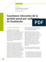 Gestión Penal Por Audiencias en Guatemala