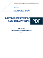 Lateral Earth Pressure and Retaining Walls: Chapter Two