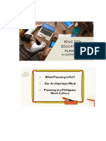 Why Planning Is Not, Our Archipelagic Mind, and Planning in A Philippine Work Culture