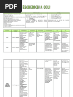 Tabla E. Coli