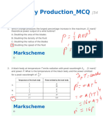 8.1 Energy Production MCQ