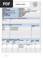 OHS Monthly Report - C.O.T MARCH