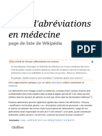 Liste D'abréviations en Médecine - Wikipédia