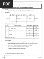 1-Experiment - 1 - Verification of Mesh Current Analysis-24-02-2022