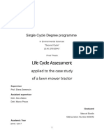 Life Cycle Assessment: Applied To The Case Study of A Lawn Mower Tractor