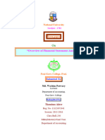 "Overview of Financial Statement Analysis": National University