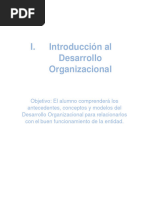 I. Introducción Al Desarrollo Organizacional