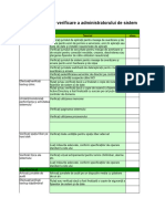 Lista Completă de Verificare A Administratorului de Sistem