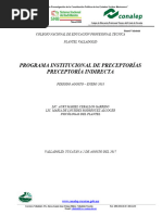 Actividades Del Programa de Preceptorias Agosto-Enero 2018