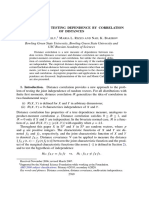 Measuring and Testing Dependence by Correlation of Distances