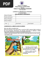 Grade 2 POST Literacy Profiling