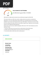 Score Report - Cibil Dashboard