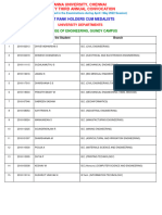 43rd Annual Convocation First Rank Holders List