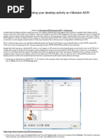 Tips and Tricks - Recording Your Desktop Activity On Hikvision NVR Using VLC - Sassec