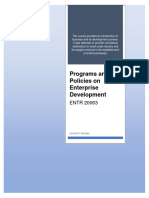 Entr 20063 Programs and Policies On Enterprise Development