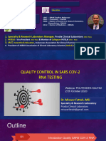 Quality Control in SARS COV-2 RNA Testing