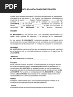 Contrato de Asociación en Participación