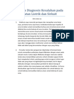 Melakukan Diagnosis Kesalahan Pada Peralatan Dan Sirkuit Listrik