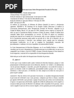 Convención Interamericana Sobre Desaparición Forzada de Persona