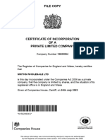 Certificate of Incorporation