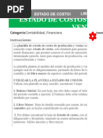 Plantilla Estado de costos de producciขn y ventas