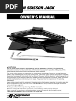 Owner'S Manual: 1 1/2 Ton Scissor Jack