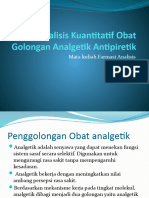 Analisis Kuantitatif Obat Golongan Analgetik Antipiretik