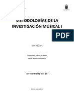 Metodologías de La Investigación Musical I II