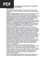 Modelo de Minuta de Compraventa de Derechos y Acciones de Inmueble de Mayor Extensión