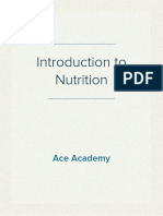 Introduction To Nutrition