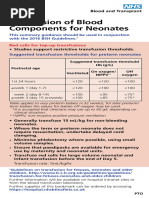 Neonatal Transfusion Bookmark 2017