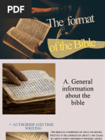 The Format of The Bible