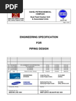 SE-00-L-SD 1001 Engineering Specification For Piping Design - Rev04