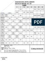 Schedule For 1st Term Exam (Senior Block) - 2023 - 2024