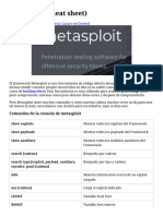 Metasploit (Cheat Sheet)