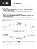 Topis 7 - The System Life Cycle