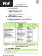 Sesion 5to Grado Comunicacion Lectura y El Adjetivo